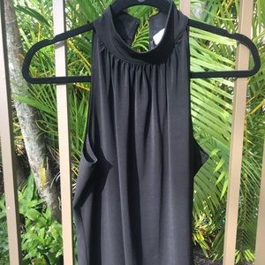 Black sleeveless top